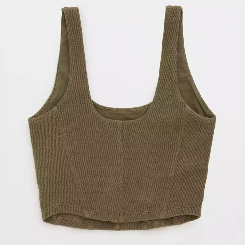 Offline by aerie brownish green cropped top - Picture 2 of 5